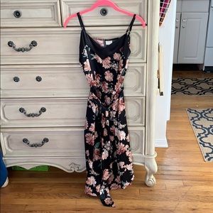 Floral silky camisole dress sz L